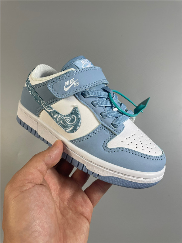Youth Running Weapon SB Dunk Blue/White Shoes 016